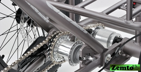 Elektro Dreirad Zemto-Revom Trike T3, Mittelmotor schwarz, dicke Reifen